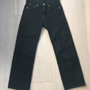 Vintage Levi’s Wide Leg Black Jeans